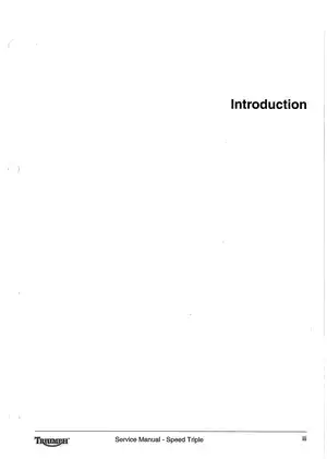 Triumph Speed Triple Motorcycle Service Manual (03.2005) Preview image 5