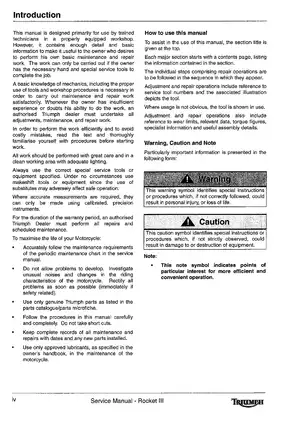 2004 Triumph Rocket III models service manual Preview image 5