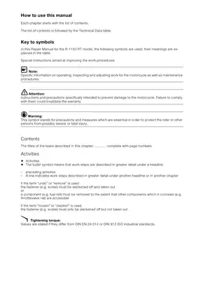 2001-2004 BMW R 1150 RT manual Preview image 4