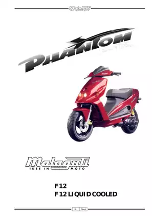 Malaguti Phantom F12 scooter service manual Preview image 1