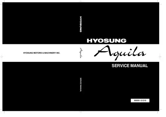 Hyosung Aquila GV650 cruiser-style motorcycle service manual