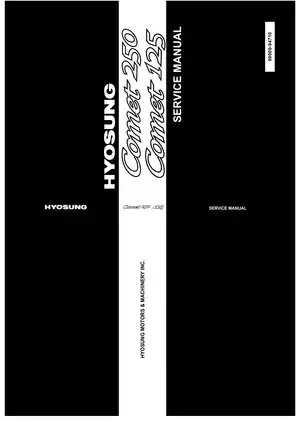 Hyosung GT125 Comet, GT250 Comet service manual Preview image 1