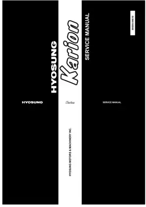 Hyosung Motorcycle Service Manual - Comprehensive Repair and Maintenance Guide