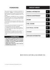2002–2007 Hyosung RT 125 Karion Service Manual (P/N 99000-94610, 2002 edition) – preview page 2