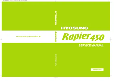 Preview: Hyosung Rapier 450 Service Manual (P/N 99000HP8910)