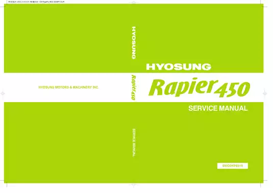 Hyosung Rapier 450 ATV service manual Preview image 1