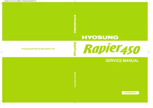 Hyosung FO Rapler Service Manual (Complete Guide for Inspection, Maintenance, and Repair)