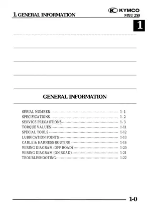 KYMCO MXU 250 Service Manual: Comprehensive Guide for Maintenance & Repair