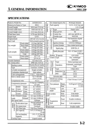 KYMCO MXU 250 Service Manual: Comprehensive Guide for Maintenance & Repair Preview image 3