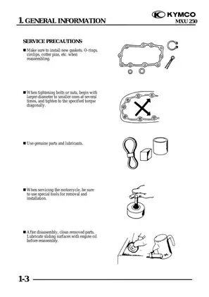 KYMCO MXU 250 Service Manual: Comprehensive Guide for Maintenance & Repair Preview image 4