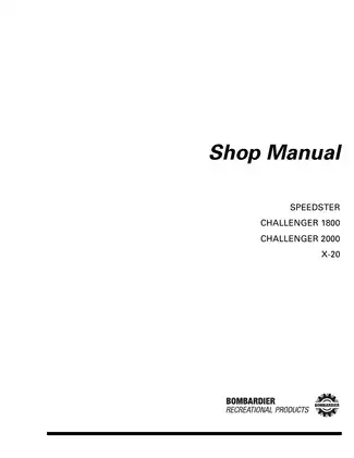 Comprehensive Shop Manual for Bombardier Sea-Doo Models Speedster, Challenger 1800, 2000, and X-20 Preview image 2