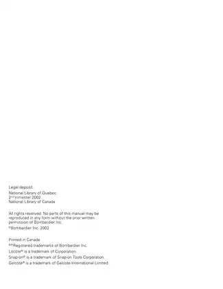 Comprehensive Shop Manual for Bombardier Sea-Doo Models Speedster, Challenger 1800, 2000, and X-20 Preview image 3