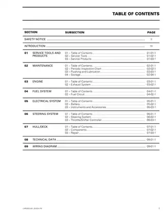 Comprehensive Shop Manual for 2001-2002 Bombardier Utopia 185 & 205 Sport Boats Preview image 4