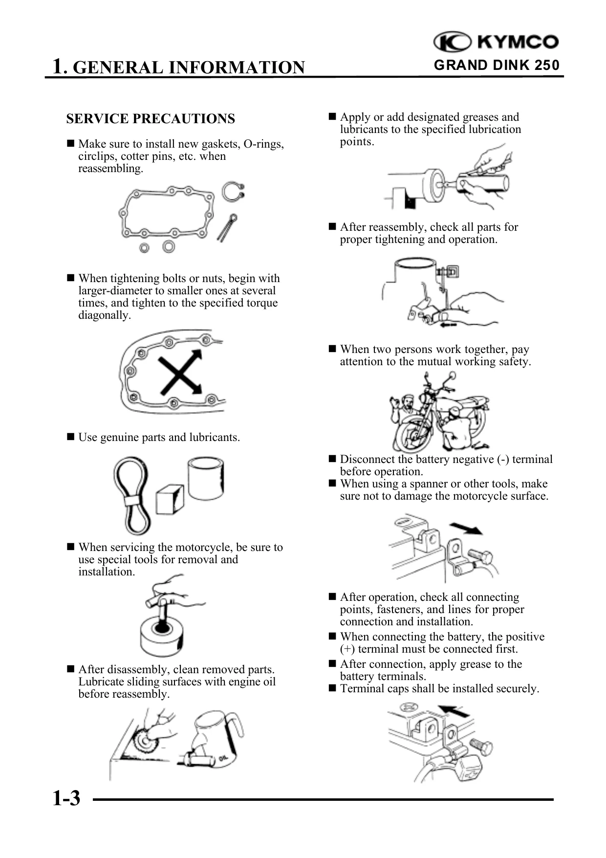 Kymco Grand Dink 250, GD250 scooter manual Preview image 4