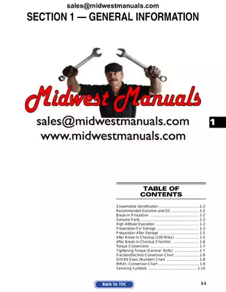 2006 Arctic Cat Snowmobile Service Manual Preview image 3