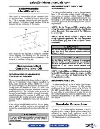2006 Arctic Cat 2- and 4-stroke snowmobile service manual Preview image 4