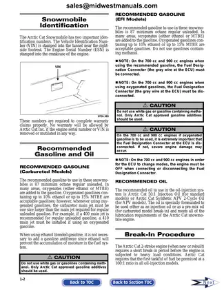 2006 Arctic Cat Snowmobile Service Manual Preview image 4