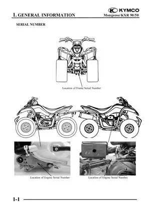 KYMCO Mongoose/KXR 90/50 Service Manual - Comprehensive Guide for Maintenance and Repair Preview image 4