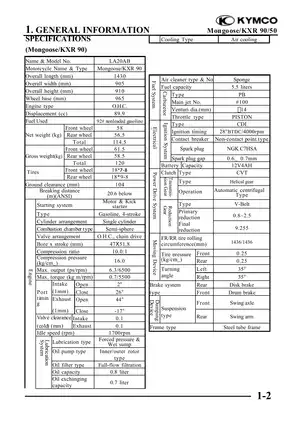 KYMCO Mongoose/KXR 90/50 Service Manual - Comprehensive Guide for Maintenance and Repair Preview image 5