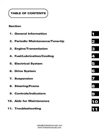 2000 Arctic Cat ATV Service Manual - Comprehensive Guide for Models 250, 300, 400 & 500 Preview image 3