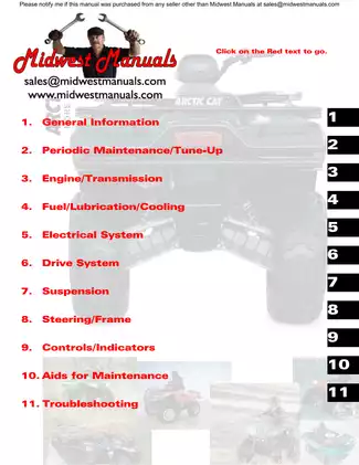 2006 Arctic Cat ATV Service Manual - Comprehensive Guide Preview image 2