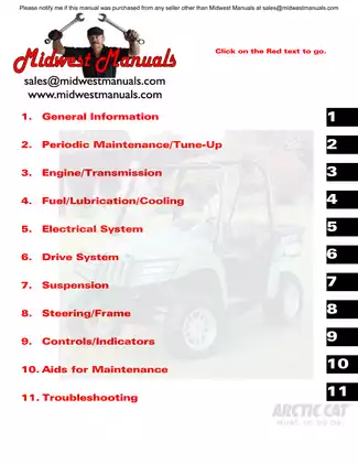 2006 Arctic Cat Prowler 650XT UTV repair, service manual Preview image 2