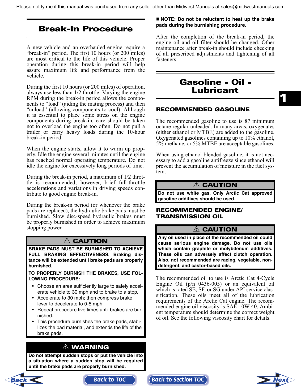 2006 Arctic Cat Prowler 650XT UTV repair, service manual Preview image 5