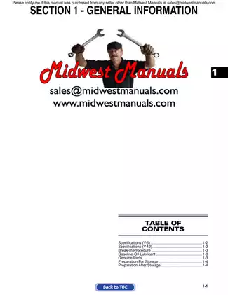 2006 Arctic Cat Y-6/Y-12 Youth ATV Service Manual Preview image 3