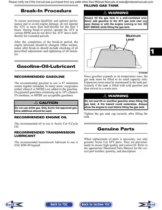 2006 Arctic Cat Y-6/Y-12 Youth ATV Service Manual Preview image 5