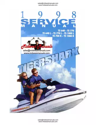 1998 Arctic Cat Tigershark TS 640, TS 640 L, TS 700 R, TS 770, TS 770 L, TS 1000 L, TS 1000 R service manual Preview image 1