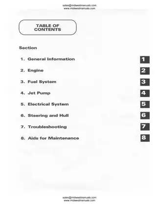 1998 Tigershark Personal Watercraft Service Manual - Comprehensive Guide Preview image 3