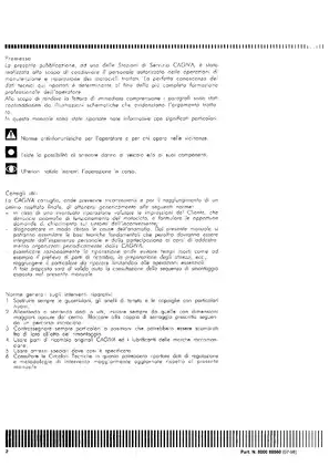 CAGIVA Gran Canyon Motorcycle Workshop Manual (1998 Edition) Preview image 2