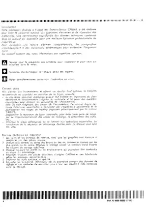 CAGIVA Gran Canyon Motorcycle Workshop Manual (1998 Edition) Preview image 4
