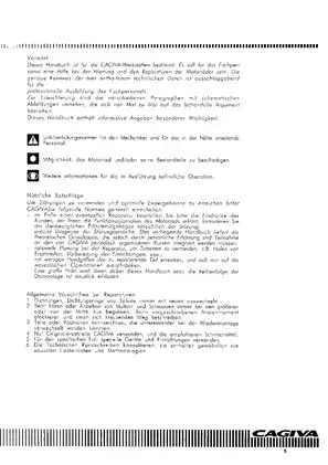 CAGIVA Gran Canyon Motorcycle Workshop Manual (1998 Edition) Preview image 5
