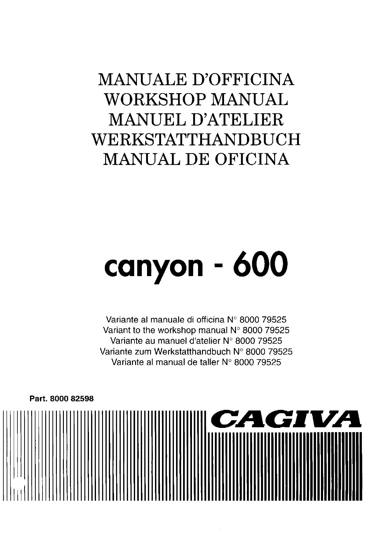 Cagiva Canyon 600 workshop manual Preview image 6