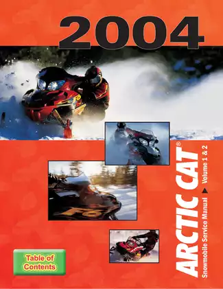2004 Arctic Cat snowmobile service manual Preview image 1