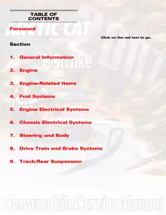 2007 Arctic Cat snowmobile repair, service manual Preview image 2