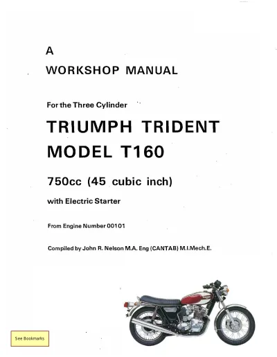 Preview: 1975–1976 Triumph Trident T160 Workshop Manual (OEM)