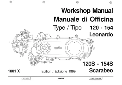 Preview: 1999 ROTAX Leonardo 120-154 / Scarabeo 120S-154S Engine Workshop Manual (P/N 8140291)