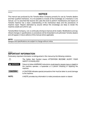 2003-2006 Yamaha YFZ450S service manual Preview image 4