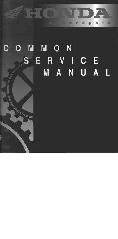 Preview: Honda CMX450C Rebel Cruiser 1986–1987 Service Manual (P/N 61MM201)