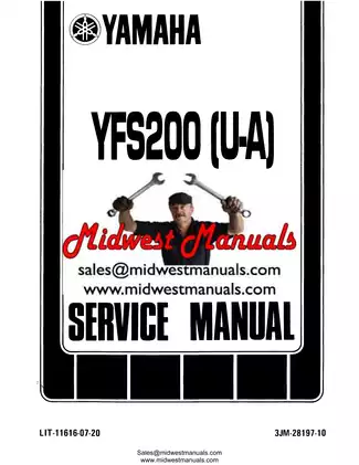 Yamaha YFS200 Service Manual - Comprehensive Maintenance & Repair Guide Preview image 1
