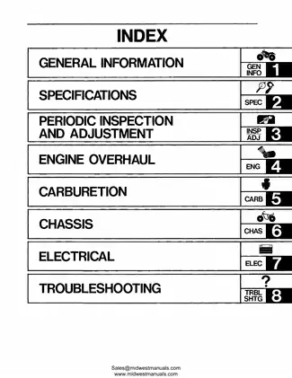 1988-2008 Yamaha YFS200 Blaster ATV service manual Preview image 5