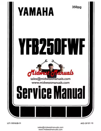 1994-2000 Yamaha Timberwolf 250 4x4 service manual Preview image 1