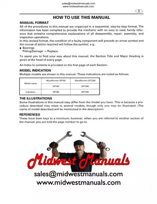 Yamaha WaveRunner GP760 & GP1200 Digital Service Manual