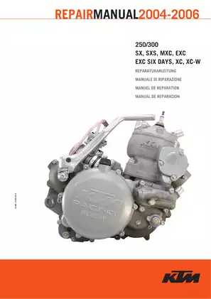 2004-2006 KTM 250, 300 SX, SXS, MXC, EXC, EXC SIX DAYS, XC, XC-W repair, service manual Preview image 1