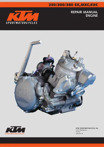 Preview: 1999–2003 KTM 250/300/380 SX/MXC/EXC Repair Manual OEM (P/N 3206004-E)