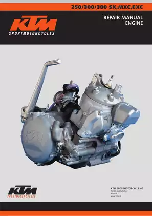 1999-2003 KTM 250, 300, 380, SX, MXC, EXC engine repair manual