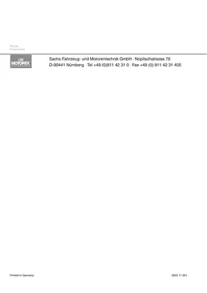Sachs XTC 125 4-Stroke Repair Manual (2003) Preview image 2