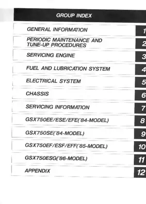 Suzuki GSX750E/ES Service Manual | Complete Repair Guide for 1984-1986 Models Preview image 3